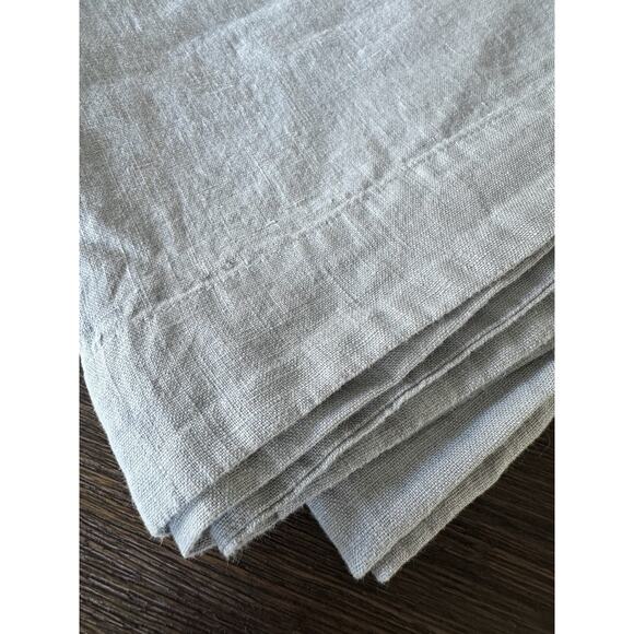 100% Linen Tablecloth Gray 54x55 In Linen Tales Melange Rustic Farmhouse Cottage - Picture 1 of 8